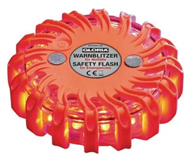 GLORIA LED-Warnblitzer, mit 16 LEDs, bis zu 1 km Sichtbarkeit, 360° Warnblitzer