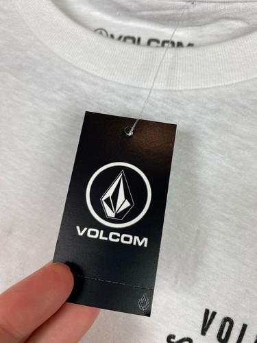 Camiseta Volcom Pequeña Para Hombre Blanca Mangas Cortas Cuello Redondo NUEVA CON ETIQUETAS (A22) - Imagen 5 de 6