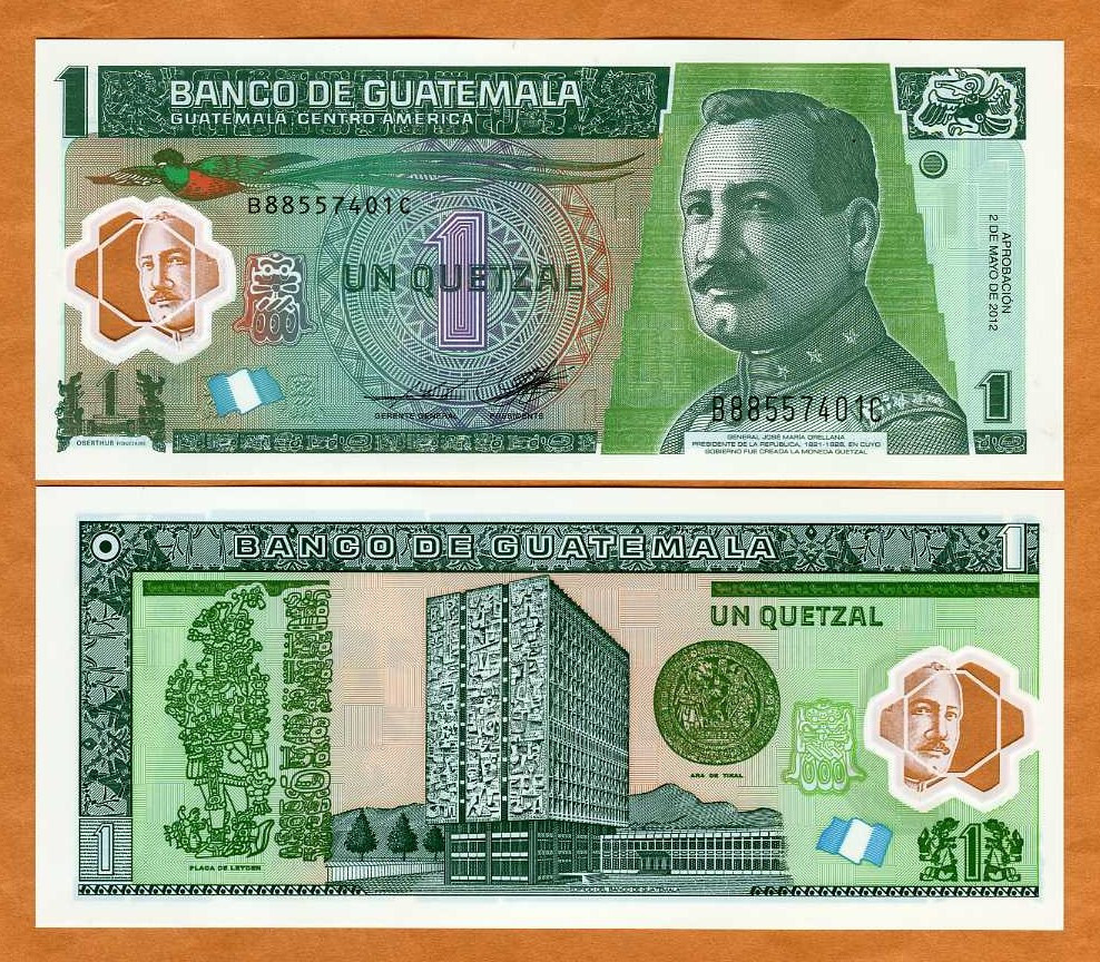 Guatemala, 1 Quetzal, 2-5-2012, P-New, POLYMER UNC | eBay