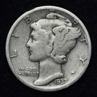 1937 Mercury Silver Dime GOOD / VG FREE SHIPPING