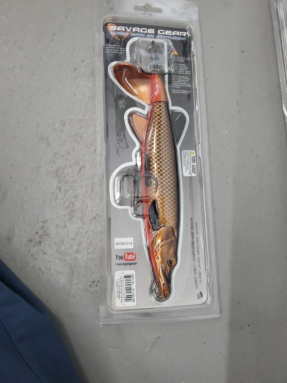 3 Savage Gear 3D Prop Pike SmashTail PT-230-BR Topwater Lures BRONZE/BLACK RED - Image 7