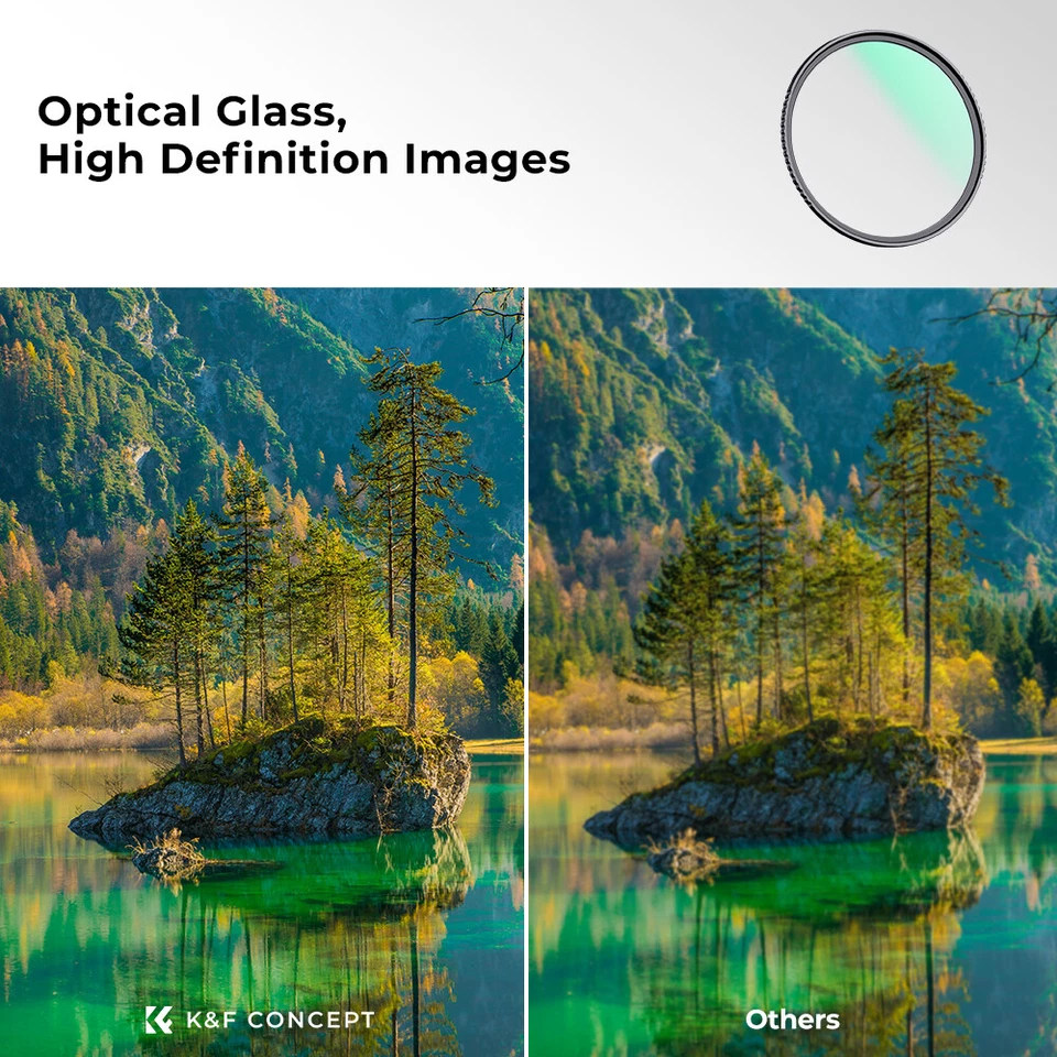 K&F Concept UV Protection Lens Filter 37/40.5/43/46/49/52/55/58/62/67/72/77/82MM - Image 3 of 4