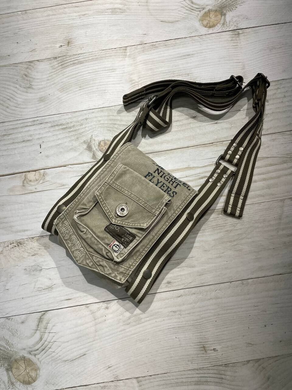 Vintage Diesel Messenger Bag Shoulder Y2K 90s Military Army | eBay