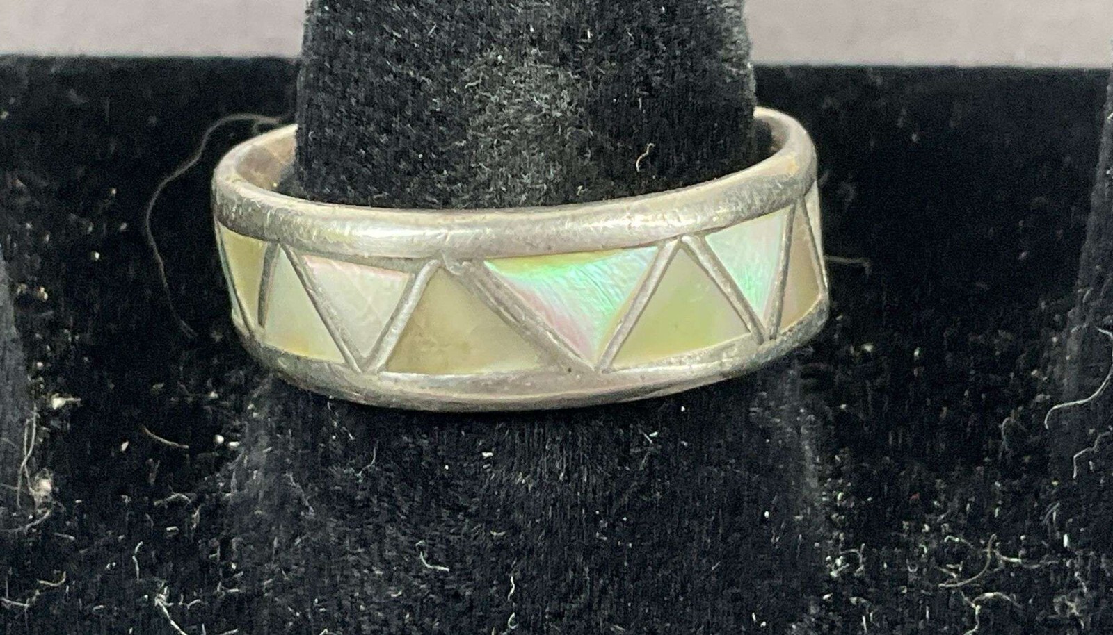 Artisan Sterling Silver Ring | Triangular Pearl I… - image 1