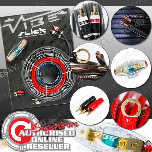 Vibe Car Amplifier Wiring Kit Slick 8 Awg Gauge 1500w Amp System 12v