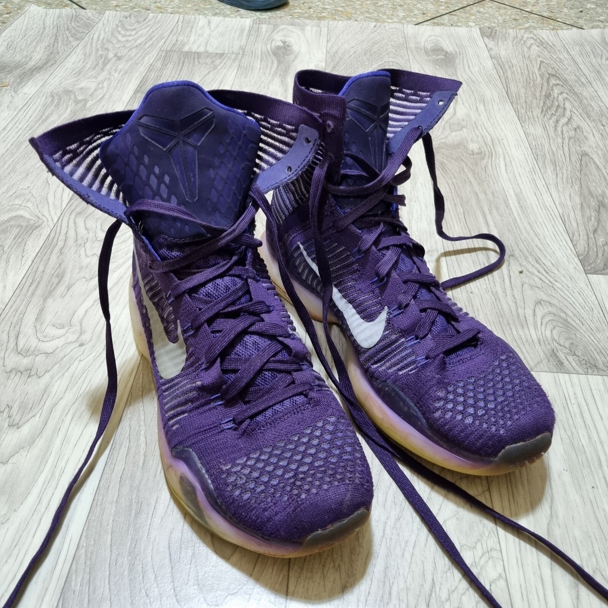 k*n様 HTM × Nike Kobe 10 Elite 27.5㎝ Nike Kobe 10 X Elite High Team Shoes Purple Kobe Lakers
