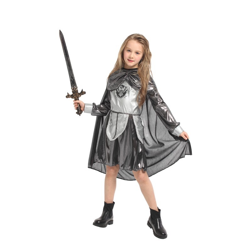 Noble Caballero Medieval Guerrero Reina Guardia Vestido Elegante Halloween Niño Disfraz