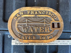 Vintage ~ Solid Bronze San Francisco Golden Gate Bridge Water Meter Cover