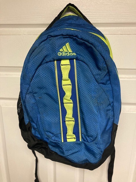 adidas blue and yellow backpack ADIDAS BACKPACK LARGE 3-SECTION BOOKBAG UNISEX BLUE & YELLOW