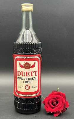 Selten! DDR Sonne Richtenberg Duett Kirsch-Kakao Likör 0,7 Liter 25% Vol. #2000