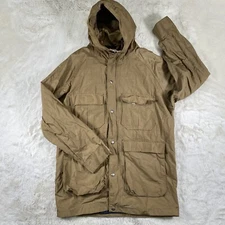 Woolrich Field Jacket Coat Full Zip Mens Small - Dark Tan