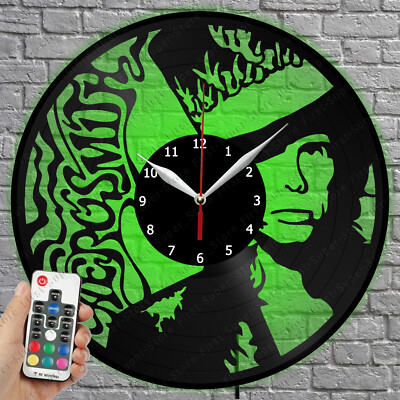 LED Clock Aerosmith Vinyl Record Wall Clock Led Light Clock 1011