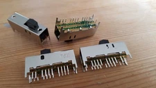 6P3T PCB mount 24-pin 6 Pole, 3 Position Slide switch. Type SS63D01