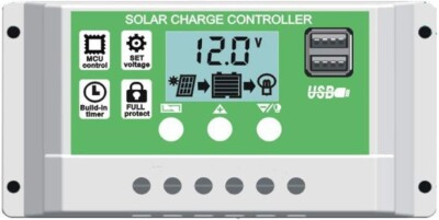 POWMR W88-B 20A 12V 24V PWM Solar Charge Controller