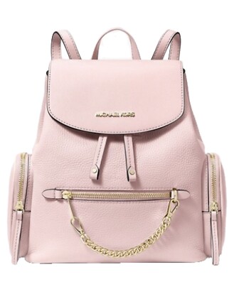   Michael Kors Jet Set MEDIUM Pebbled Leather Backpack-Powder Blush Pink NWT