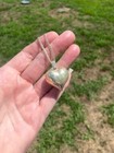 Large Vintage Sterling 9.25 Puffy Heart Pendant & chain — photo 6