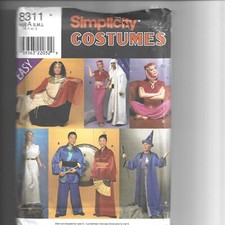 Simplicity 7 Adult Costumes Pattern 8311,SizeA S,M,L 1990,s New Uncut