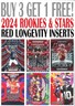 2024 Panini Rookies & Stars RED LONGEVITY INSERTS (BUY 3 GET 1) You Pick/Choose