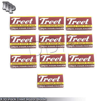 100 Treet Carbon Steel''The Black Beauty'' Double Edge Safety Razor Blades