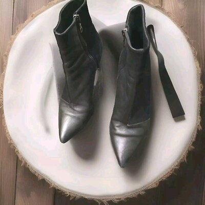 Rag Bone Womens Beha Moto Stretch Side Zipped Ankle Boots Black