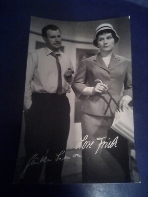Lore Frisch and Günther Simon autograph card-unsigned-