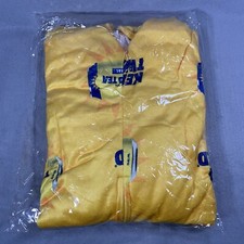 Twisted Tea Hooded Pajama Fleece 1 Piece Body Suit Yellow Adult Small New