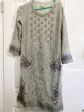 Eid Special Salwar Kameez Grey/Blue/Mint in size 42