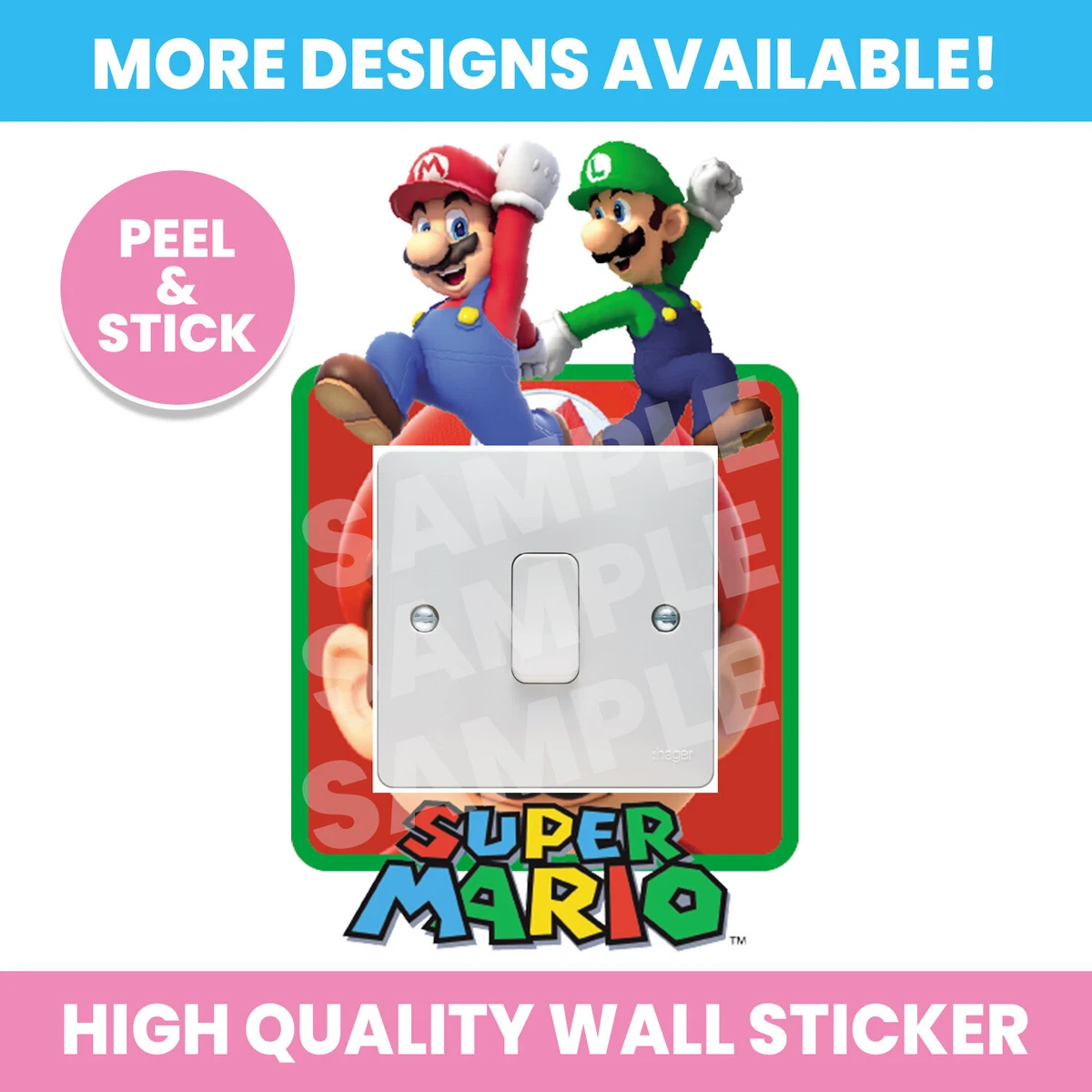 Adesivo Murale Bowser Super Mario Bros Kart Adesivo Rimovibile Bambini Decora - Foto 3