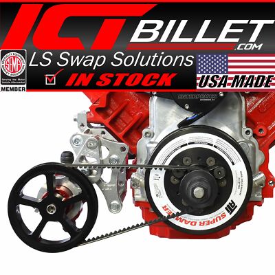 ICT Billet LS Engine Low Mount Passenger Side Mechanical Fuel Pump Bracket