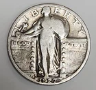 1927-S Standing Liberty Silver Quarter in VG Condition