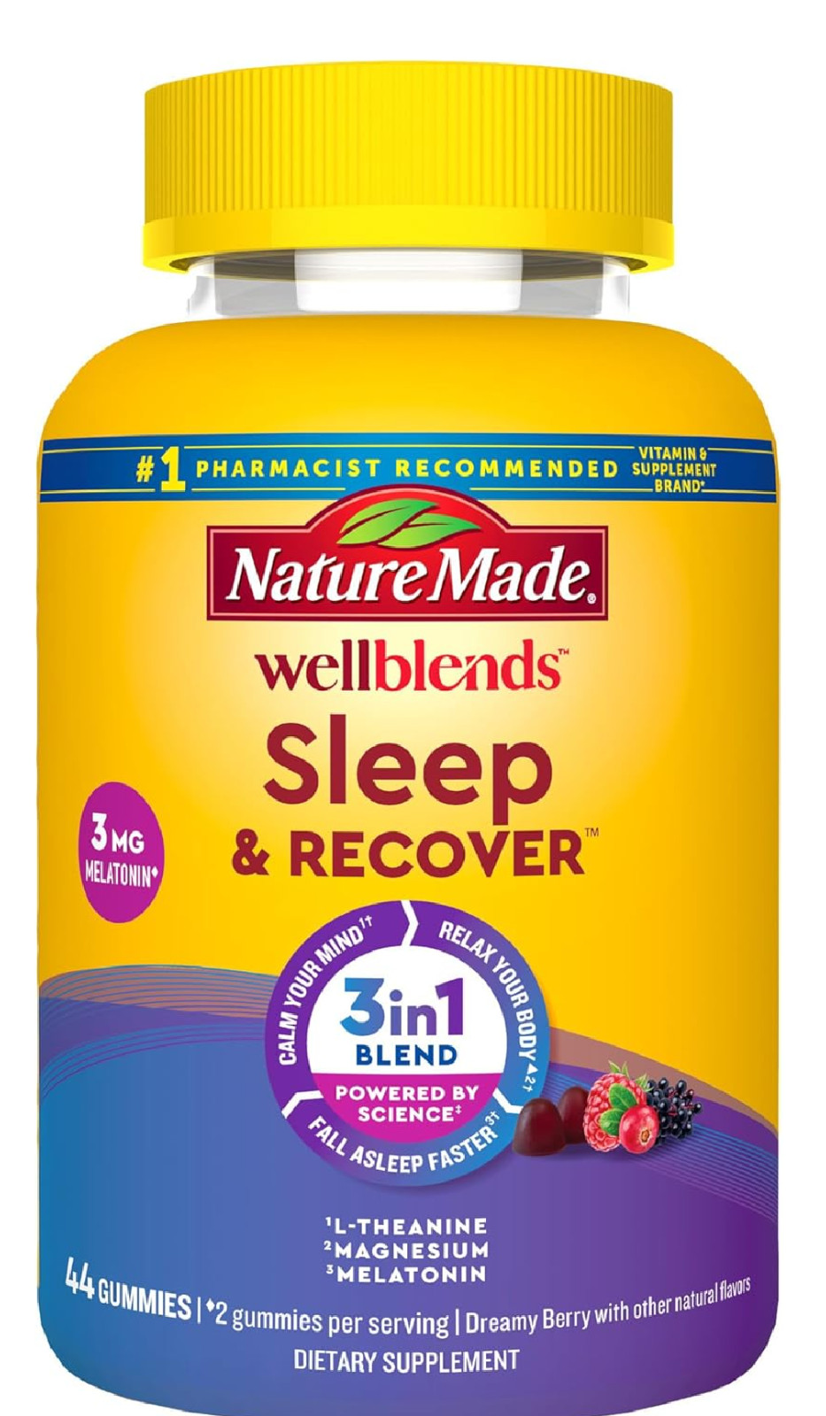 Nature Made Wellblends Sleep and Recover, Sleep Aid with Melatonin 3mg to Suppor