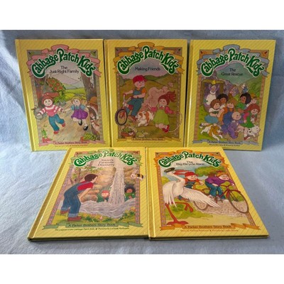 5 Vintage Cabbage Patch Kids Books hard cover 1984