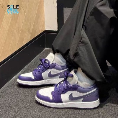 Air Jordan Retro Low GS Court Purple White Sneaker Shoes 553560-551