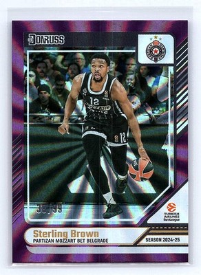 Sterling Brown 2024-25 Donruss EuroLeague #149 Purple Laser #/99