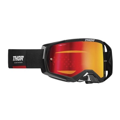 MOTORRADBRILLE MASKE CROSS QUAD THOR ACTIVATE SCHWARZ ROT ERWACHSENE - 2601-2794