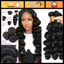 Natural Loose Deep Wave Human Hair Bundles 24 26 28 Inch Unprocessed Virgin Hair