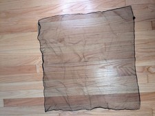 vintage 70s nylon black sheer head neck scarf made in Japan retro 26.5" square