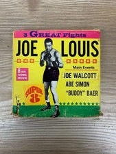 Vintage Columbia Pictures 8mm Home Movie Joe Louis 3 Great Fights Film Reel