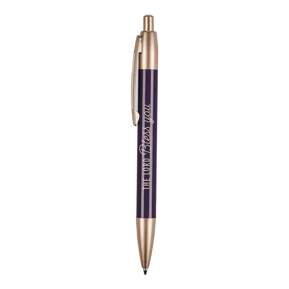 Stylish Retractable Medium Ballpoint Laser-engraved Scripture Pen in Gift Box