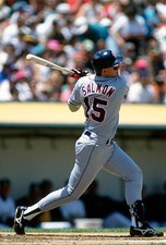 Tim Salmon California Angles bats v the Oakland Athletics at an ML- Old Photo 19