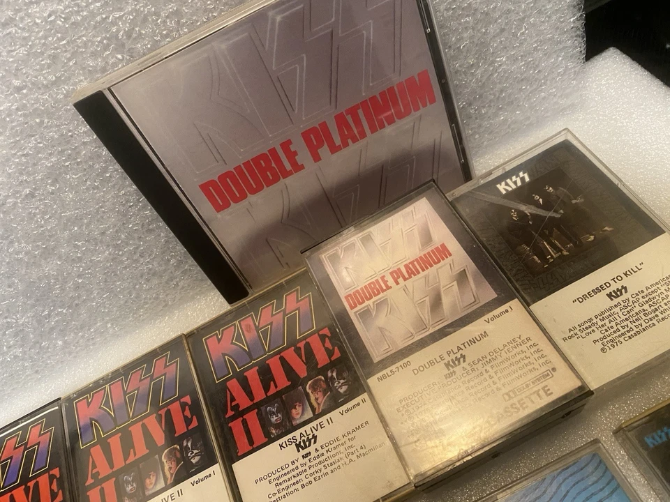 Kiss Vintage Album Collection 1970’s - 1980’s Cassette Tapes and CD Vintage Case - Image 4 of 4