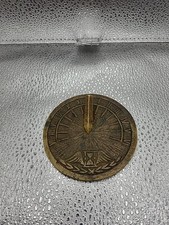 Vintage Brass Sundial With Roman Numerals O P F