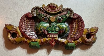 Tibetan Hand Carved Refugee Camp Nepal  Protector of the Home From Evil Spirits''
