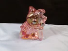 Fenton Pink Iridescent Carnival Glass Clown Figurine INV3