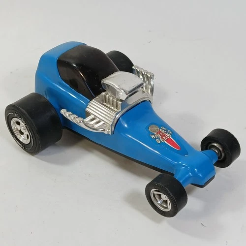 Vintage Tonka Pressed Steel 1970's Blue WHEELER DEALER Wheelie Dragster car toy