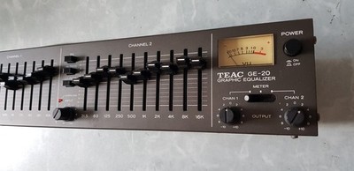 Vintage TEAC GE-20 Graphic Equalizer. 2CH, 10-Band. Made in Japan