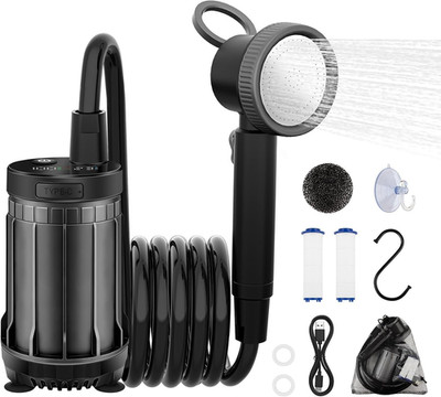 Uplayteck Tragbare Campingdusche - 8000Mah Wiederaufladbare Outdoor Duschpumpe mit