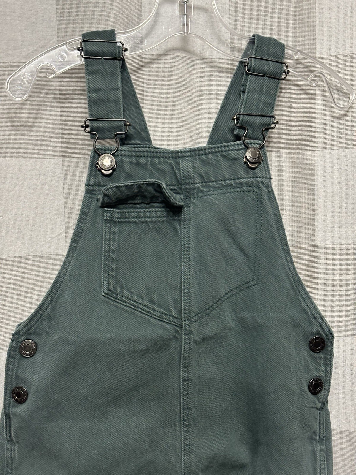 Zara Kids Olive Green Denim Overalls Size 2-3 Years image 3