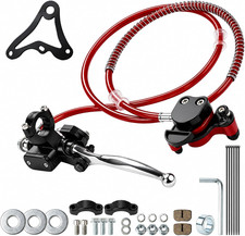Mini Bike Hydraulic Disc Brake Caliper Kit with Rear Brake Caliper Mounting Brac