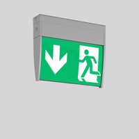 RZB 652219004 emergency light GSUN-D silver652219.0044.7W 1/3/8h EKW 24m wall/ceiling